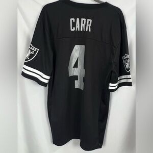 NWT Las Vegas Raiders Derek Carr Jersey Size L #4 Nike Black Men's NFL